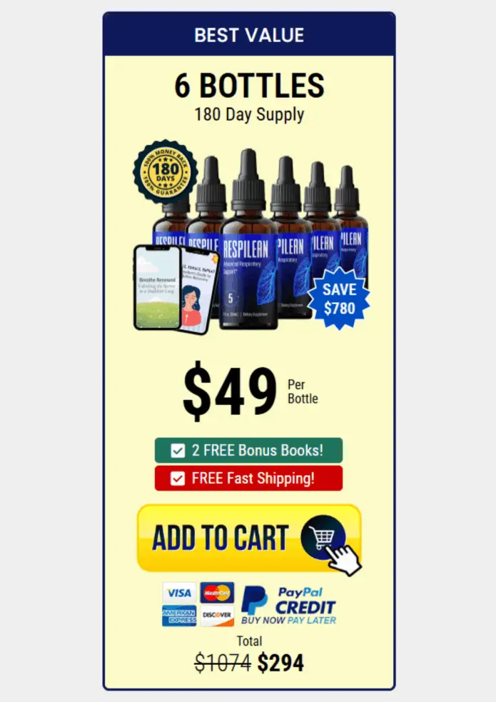 Respilean Supplement Price Of 6 Bottle